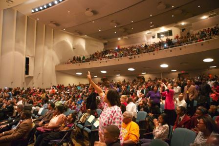 A school choice rally in Greensboro, N.C. this week drew more than 2,000 people. They were there to show support for a school voucher bill that will be considered in this year's legislative session. (Image from Parents for Educational Freedom in North Carolina.)